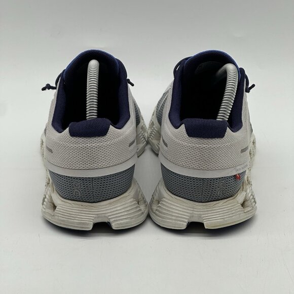 On Cloud 5 Push White Lavender Chambray Mesh Running Shoes Women's Size 9.5 FLAW - Picture 5 of 10